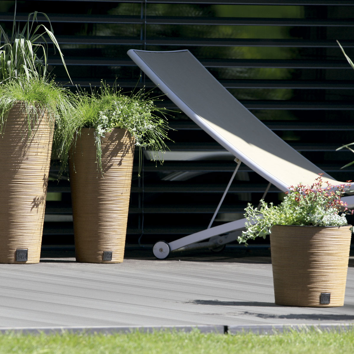 Maceta FURU ECO WOOD marr&oacute;n 48cm