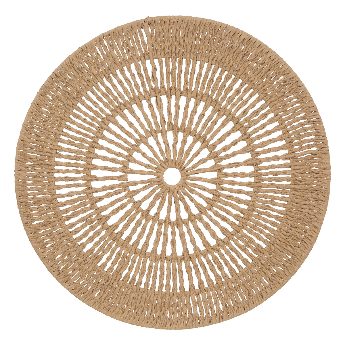 Plato Decorativo De Corda Beiga Sea View 76cm 