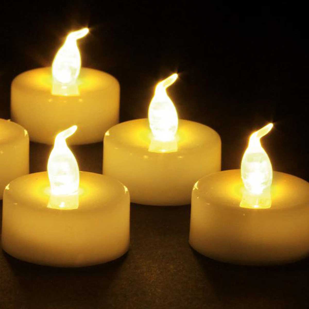 Set 6 Velas Tealight Con Led Blanco C&aacute;lido
