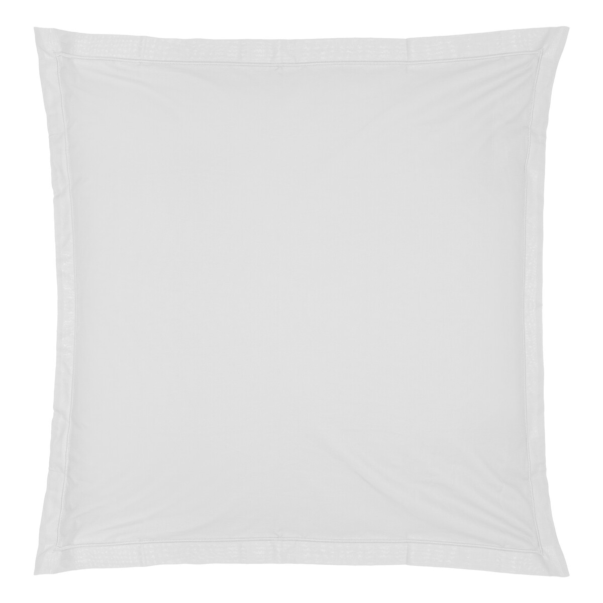 Funda de almohada blanca de algodón percal 63x63cm