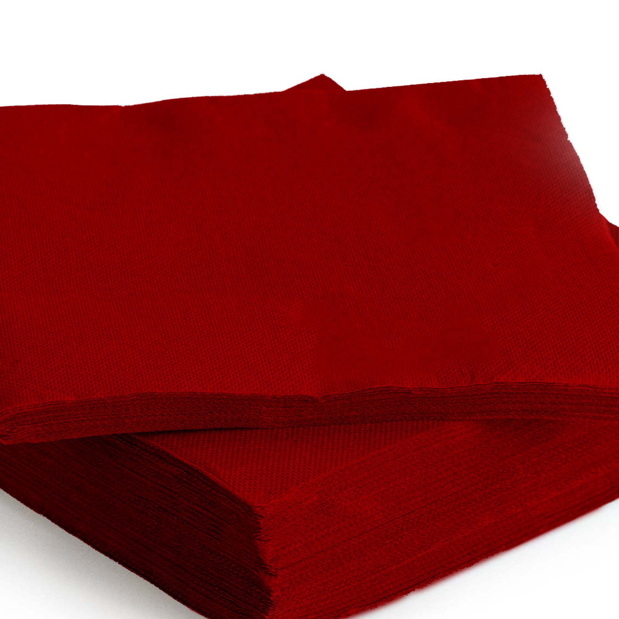 Paquete de 30 servilletas rojas 38x38Cm 