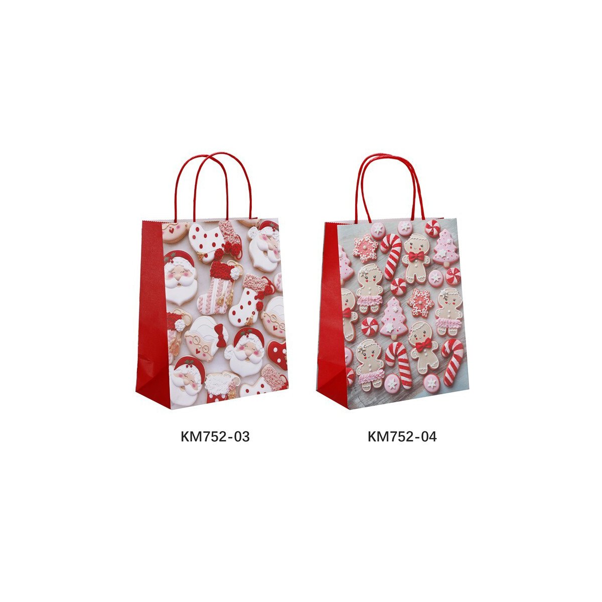 Conjunto 2 bolsas regalo COOKIES XMAS 21x15x8cm 