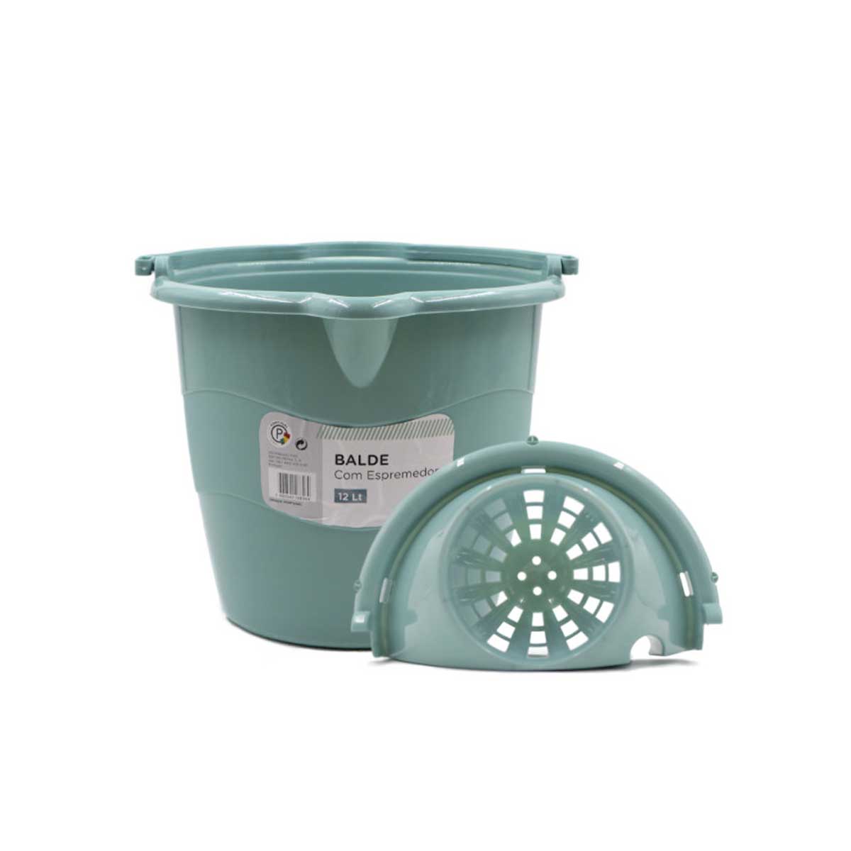 Cubo Redondo Con Escurridor 12L