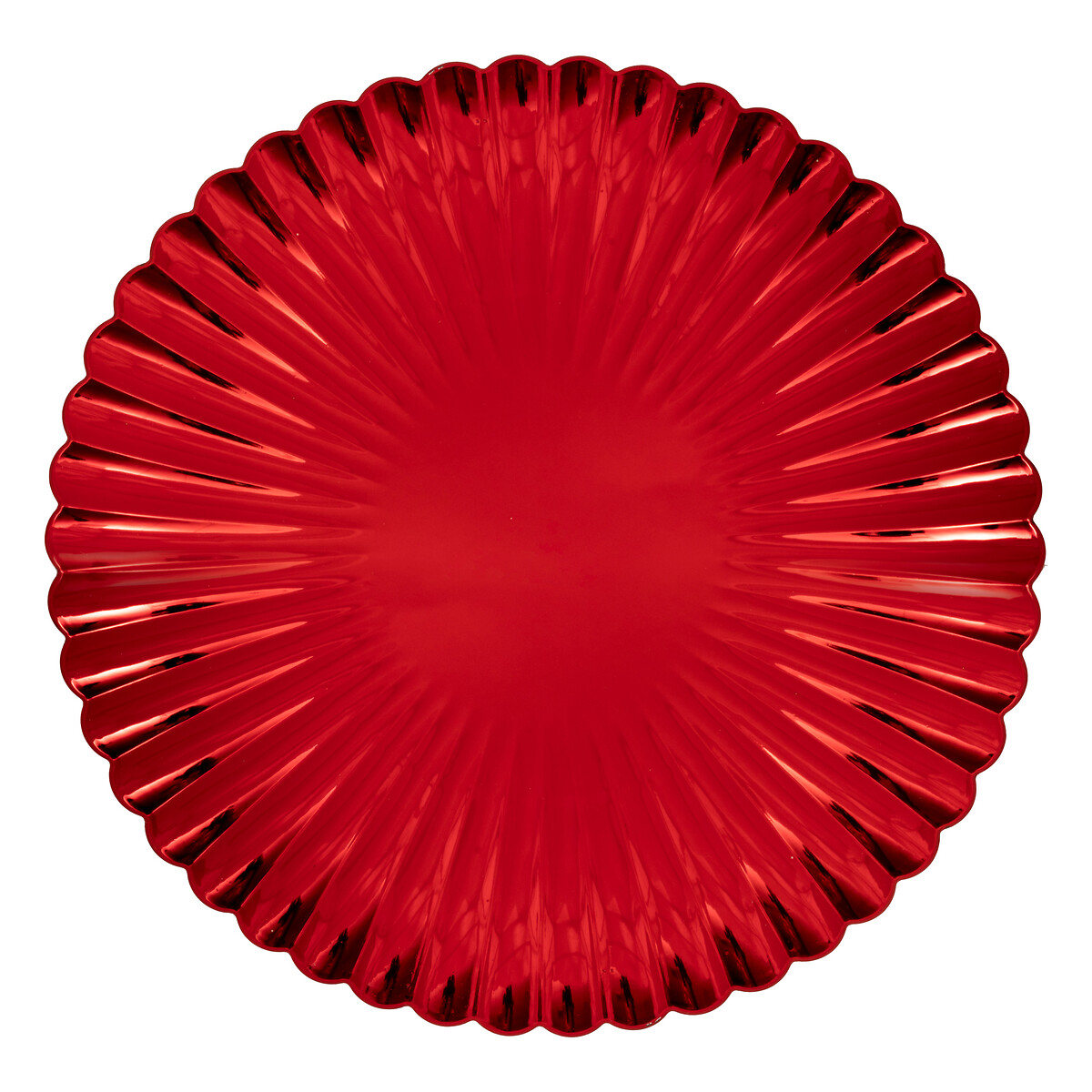 Bajoplato concha de mar rojo 33cm