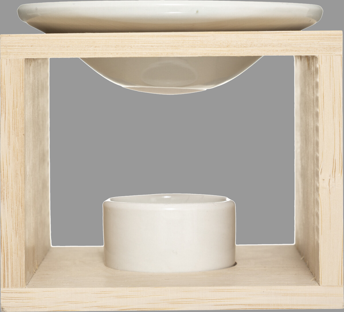 Quemador Bambú/Cerámica 11.5x11.5x9.5Cm