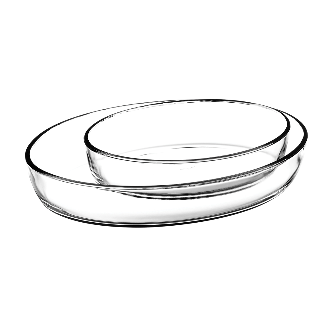 Juego 2 Fuentes Borcam De Vidrio 