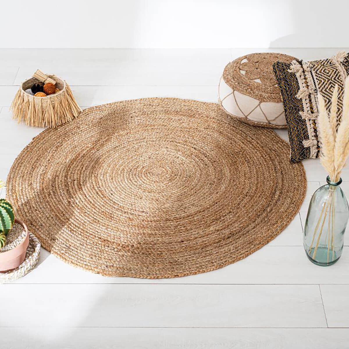 Tapete Rond Em Juta 120cm