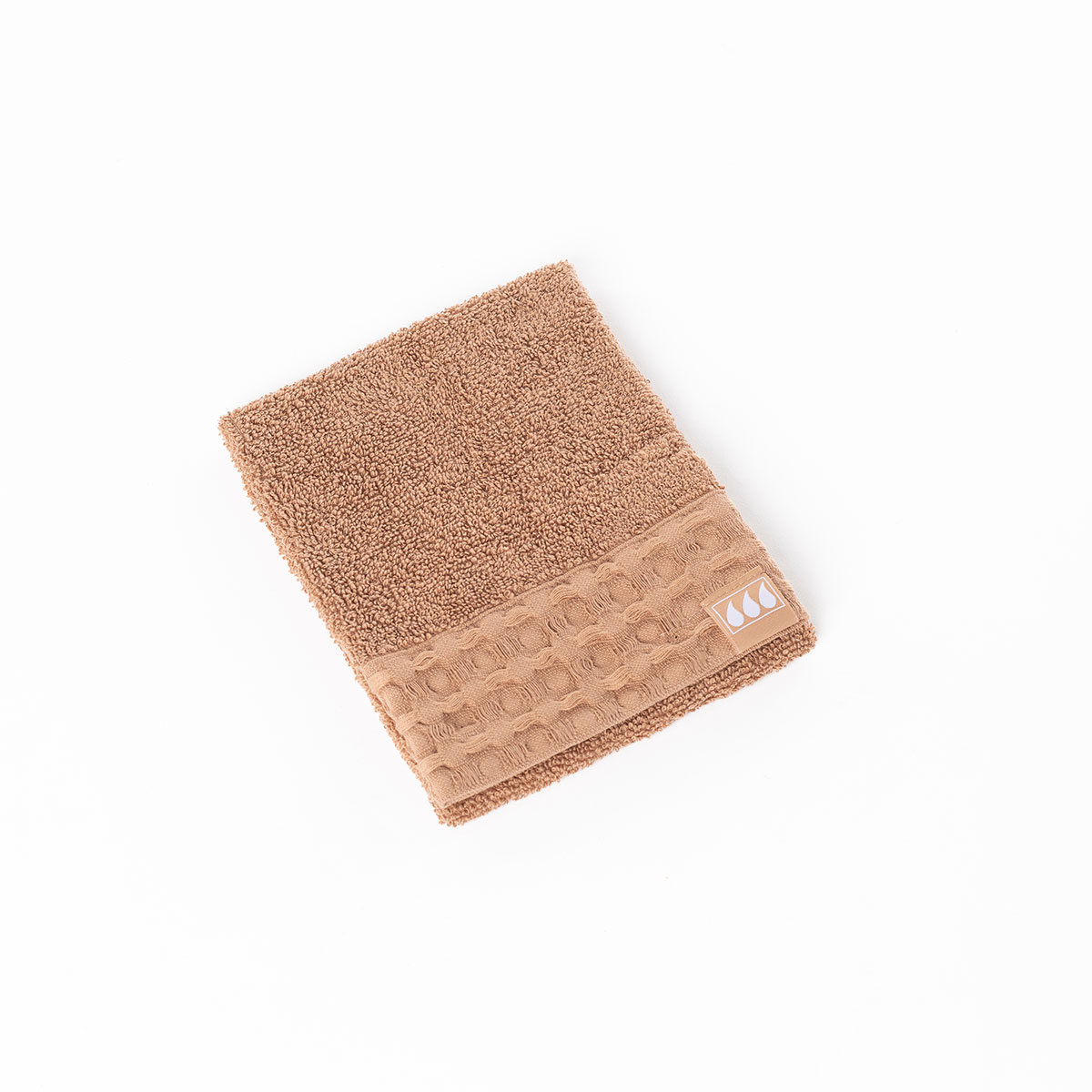 Toalla taupe de algodón 30x50cm