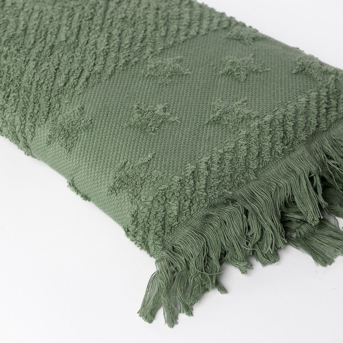 Toalla de mano verde con estrellas 50x90cm