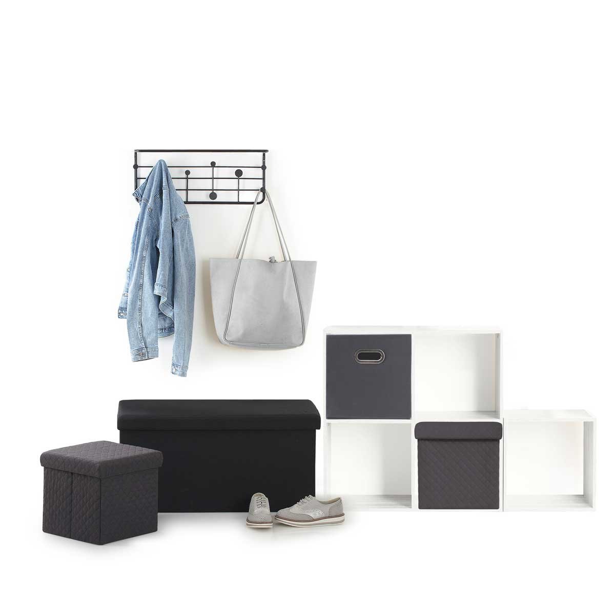 Puf Gris Oscuro Mixmodul 31x31Cm 