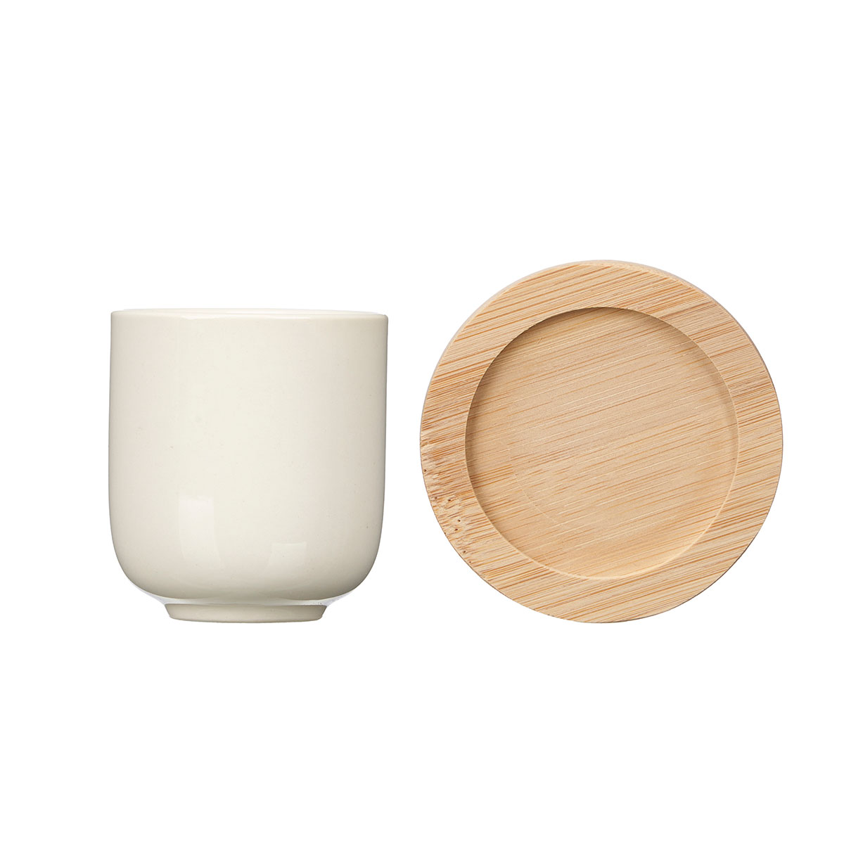 Juego 4 Tazas De Caf&eacute; Base Bamb&uacute;