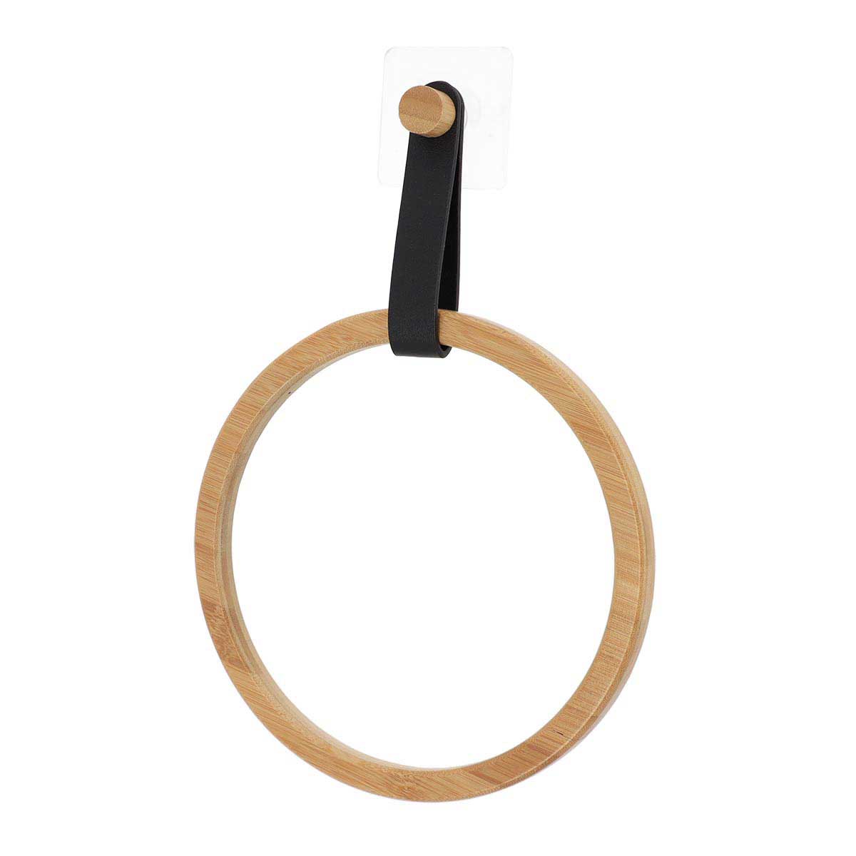 Toallero Bambú Redondo De Bambú Con Asa