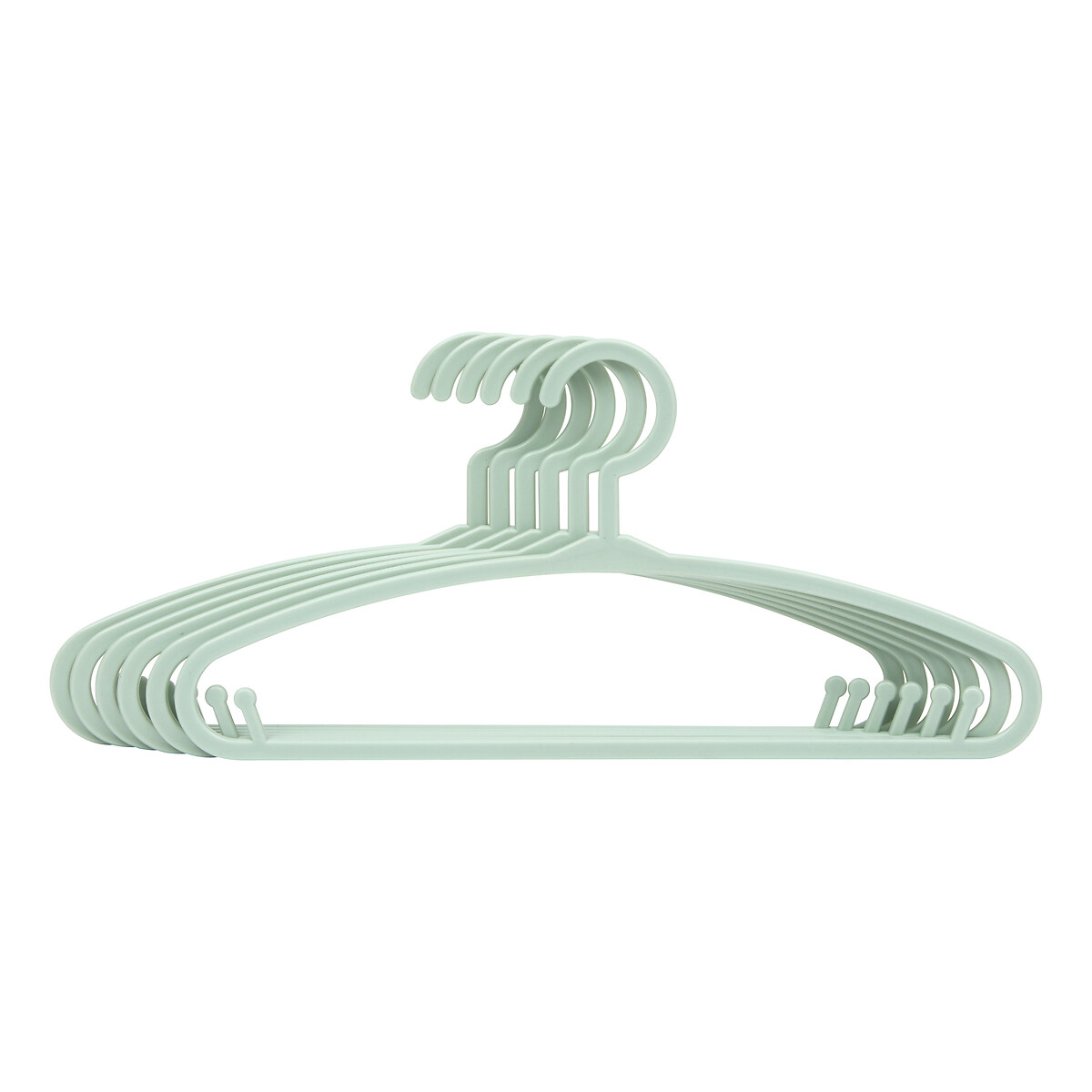 Set de 6 perchas AAST verde 13,8x28,5cm