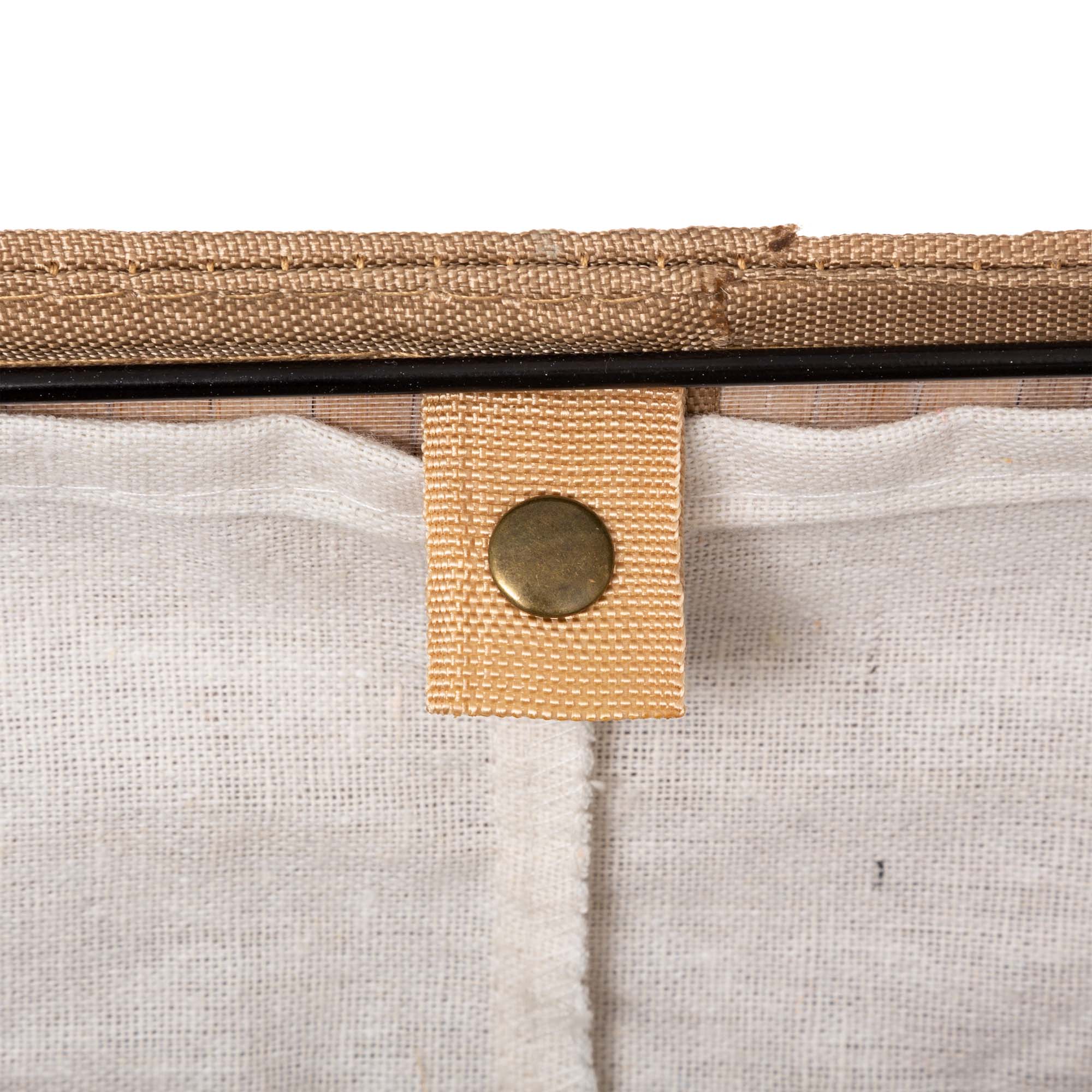 Cesto De Roupa WC Em Bambu Com Tecido