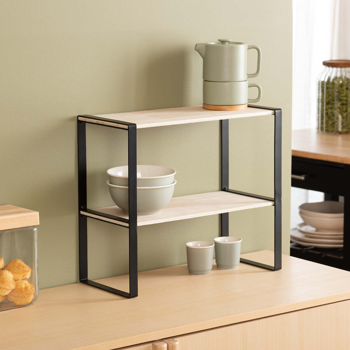 Estantería 2 Niveles Madera