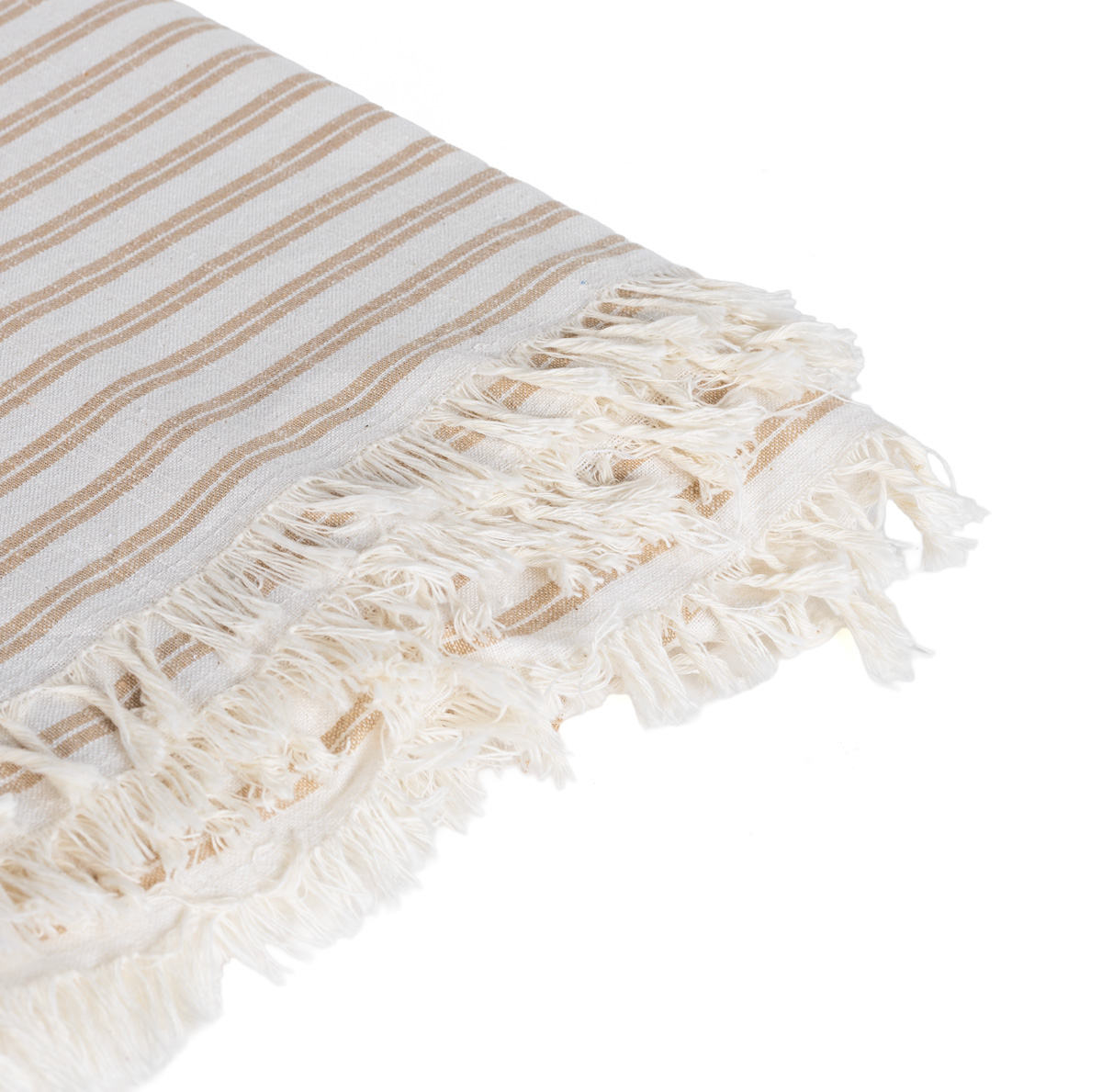 Mantel de mesa SLUB STRIPES beige 140x240cm