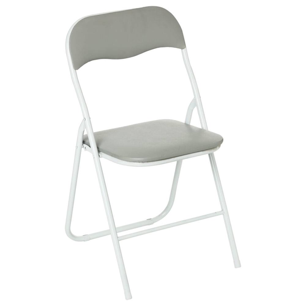 Silla plegable con asiento gris