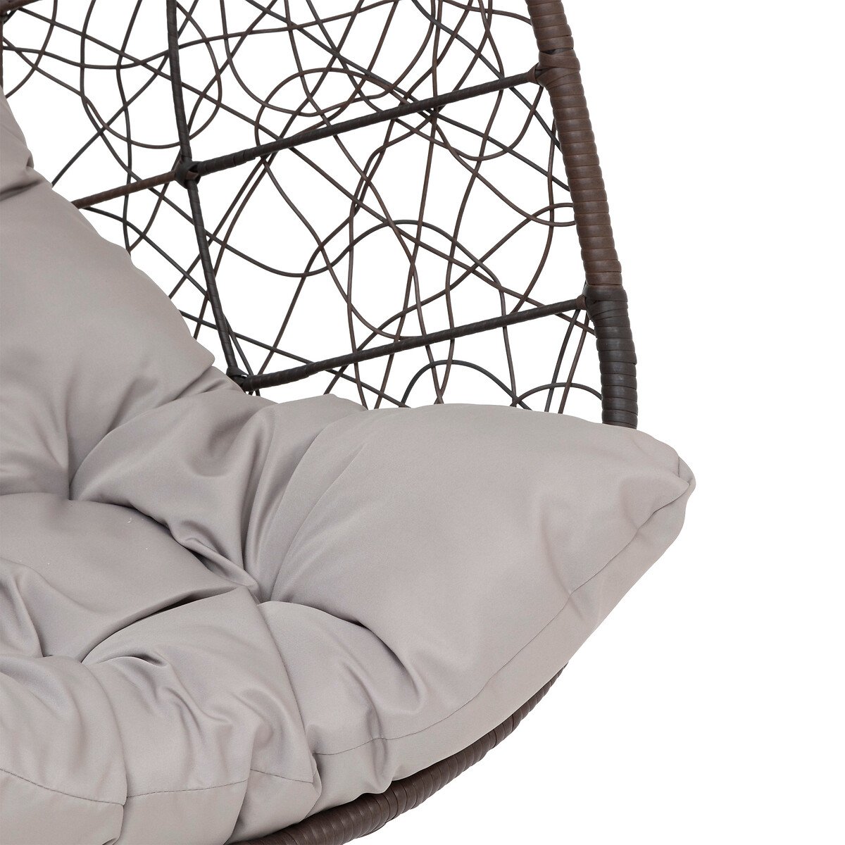 Silla Columpio Negro Con Coj&iacute;n Beige