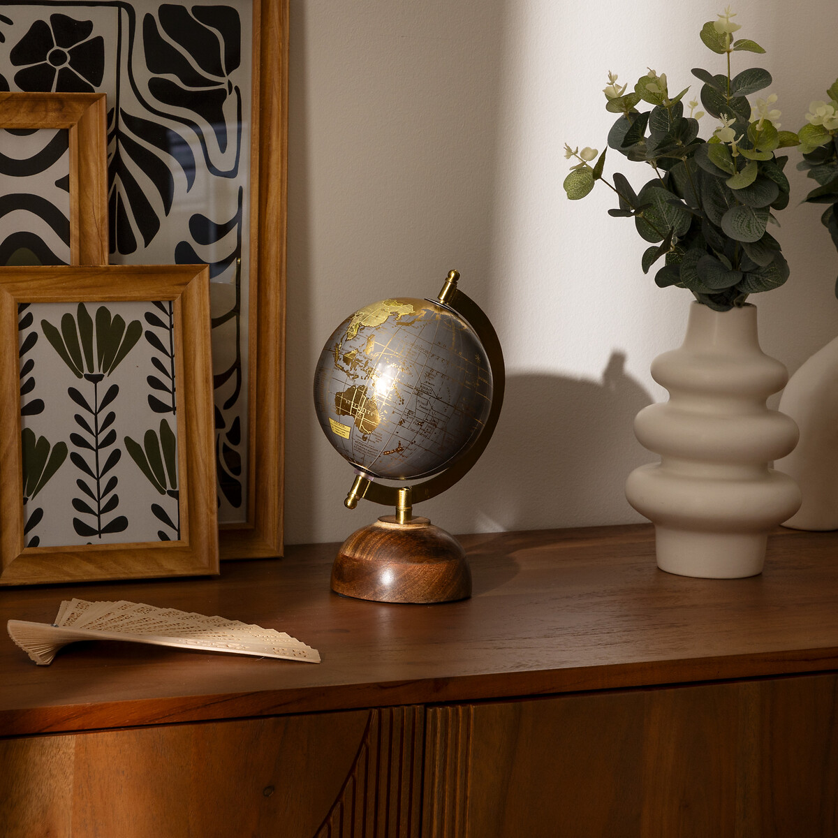 Globo decorativo AFONSO de madera de mango 24cm