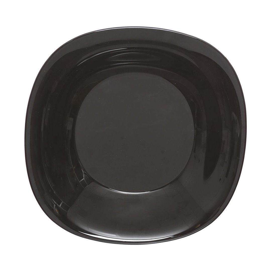 Prato de Sopa em Vidro Opal Preto