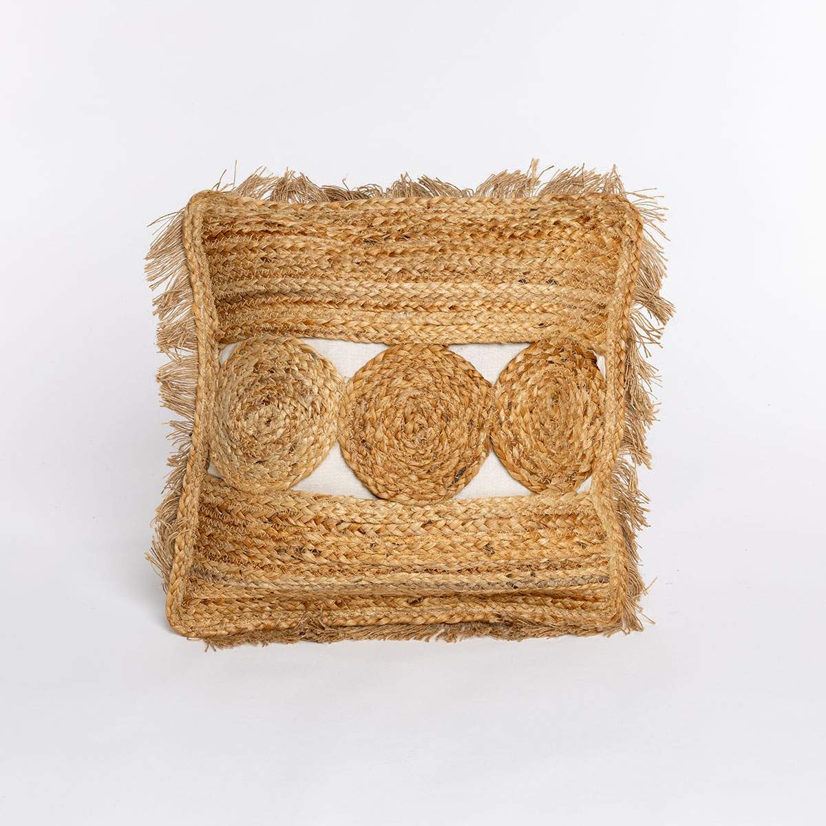 Coj&iacute;n DIMELO beige de algod&oacute;n 45x45cm