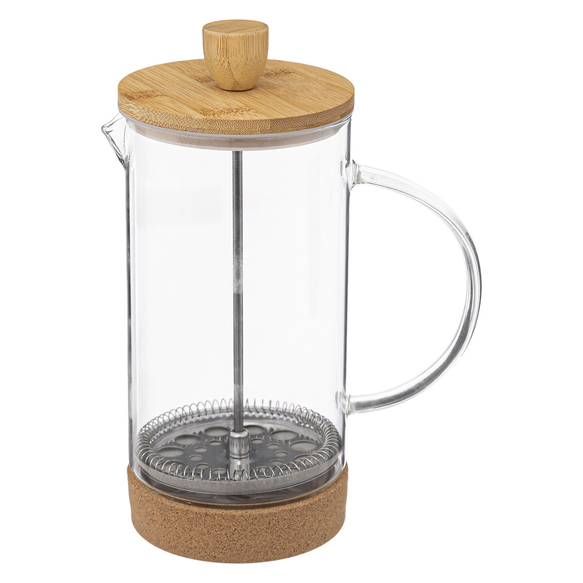 Cafeteira Em Vidro E Bambu 1l
