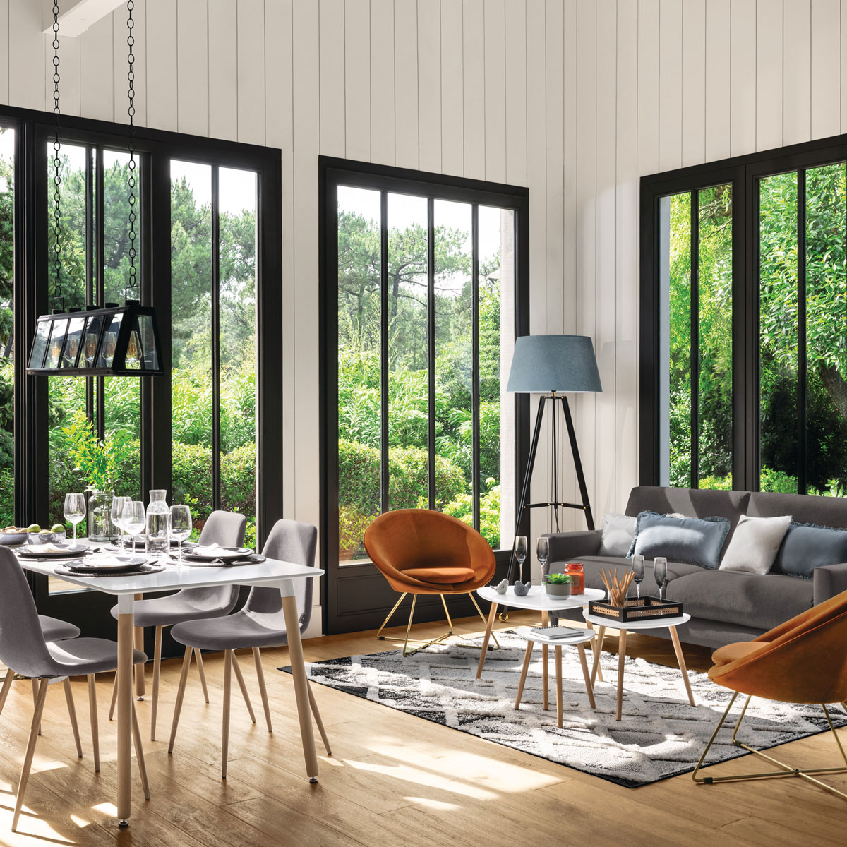 Juego De 3 Mesas Auxiliares 35x40x45Cm 