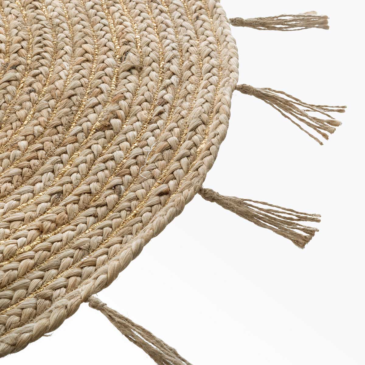 Alfombra LUREX COSY beige de yute 80cm