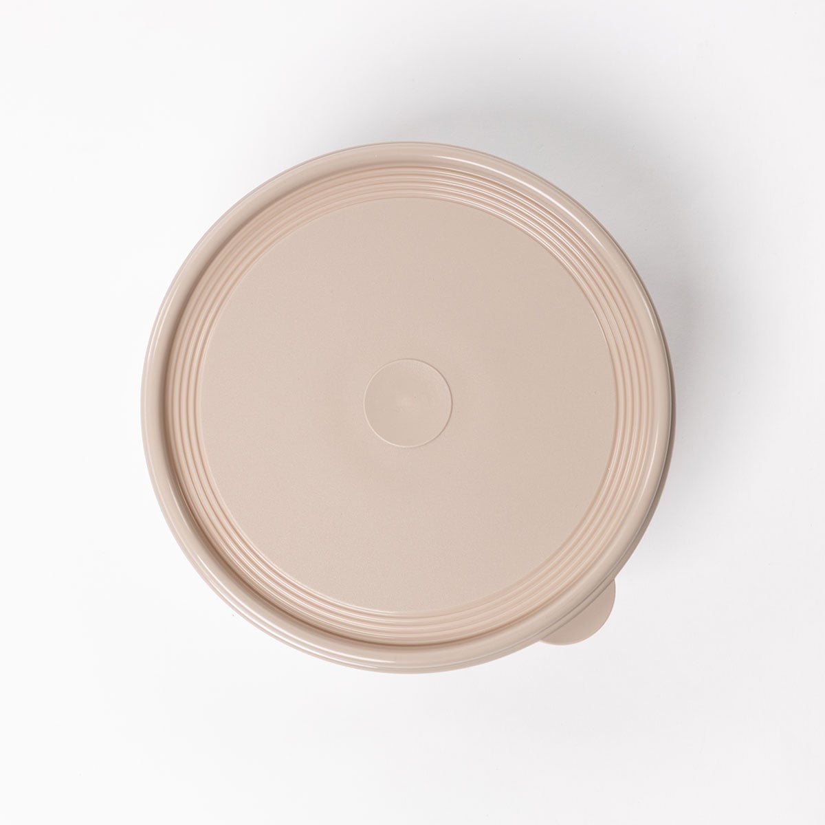 Caja herm&eacute;tica redonda beige 1,3L