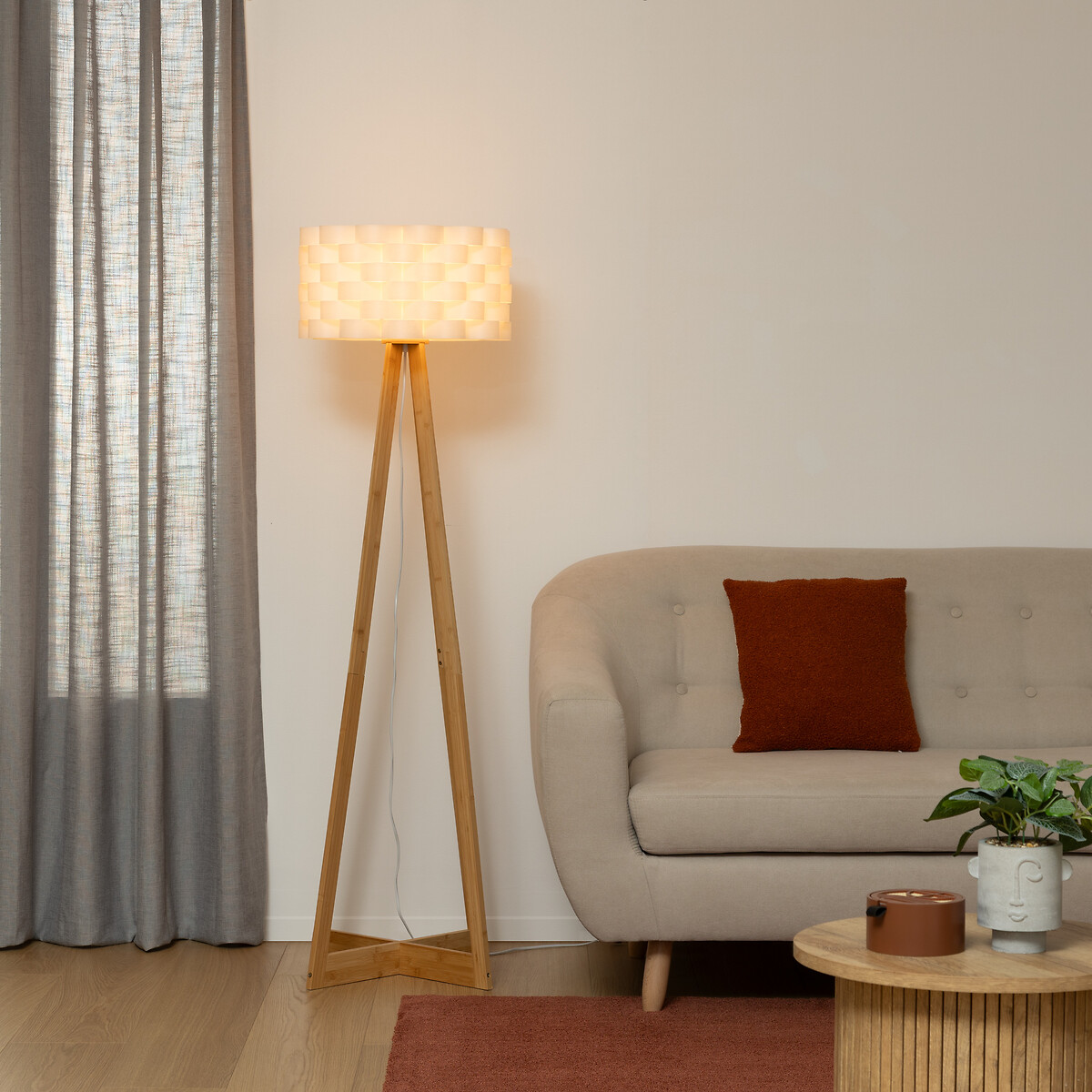 CANDEEIRO CHAO BAMBU 150CM MOKI BRAN