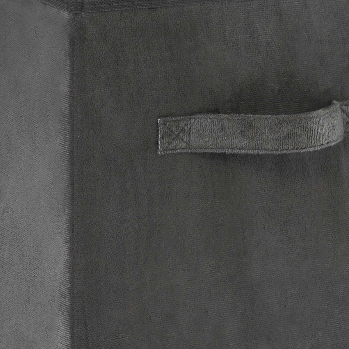 Caja Almacenaje Terciopelo Gris 31x31Cm