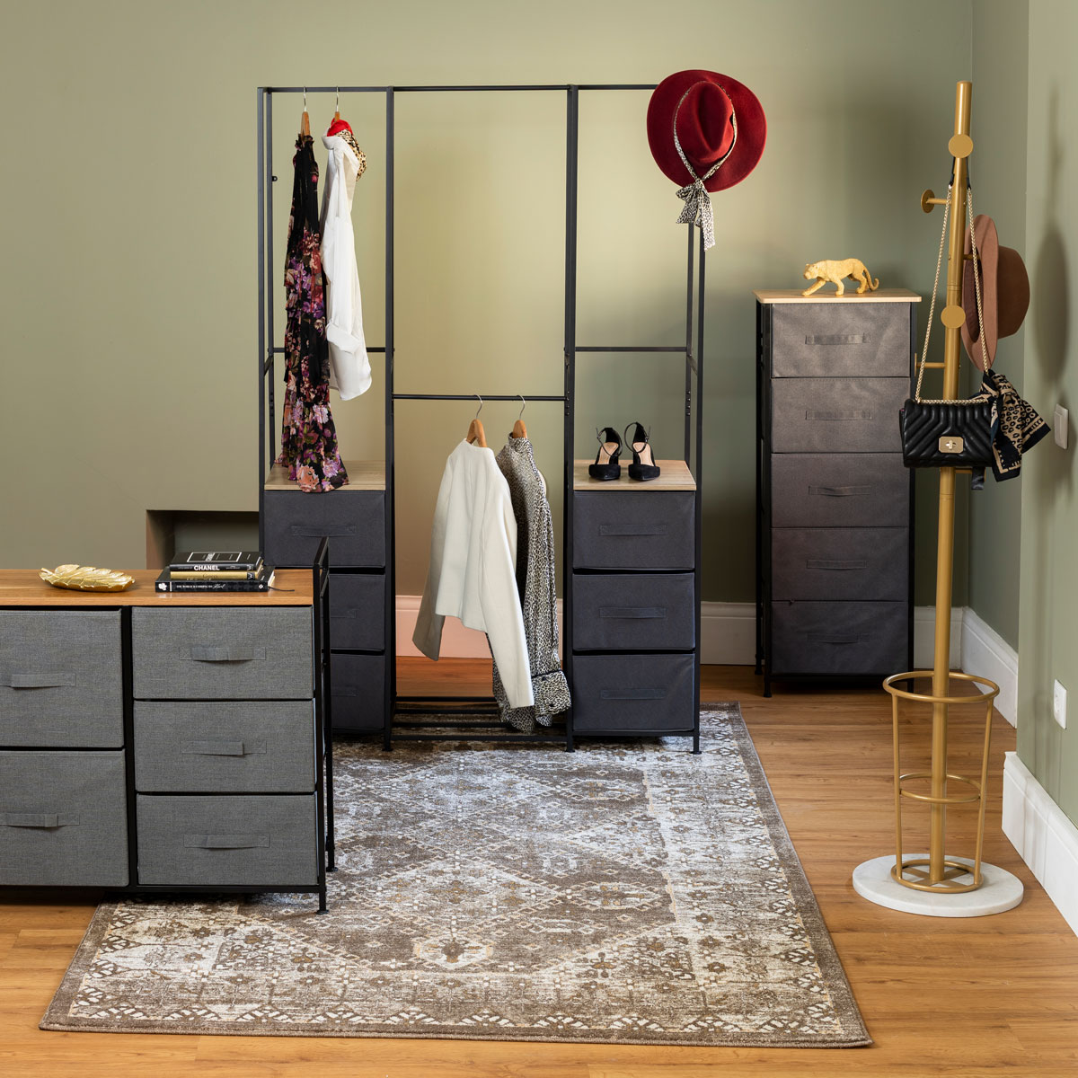 Armario TISSA alto gris oscuro 114cm