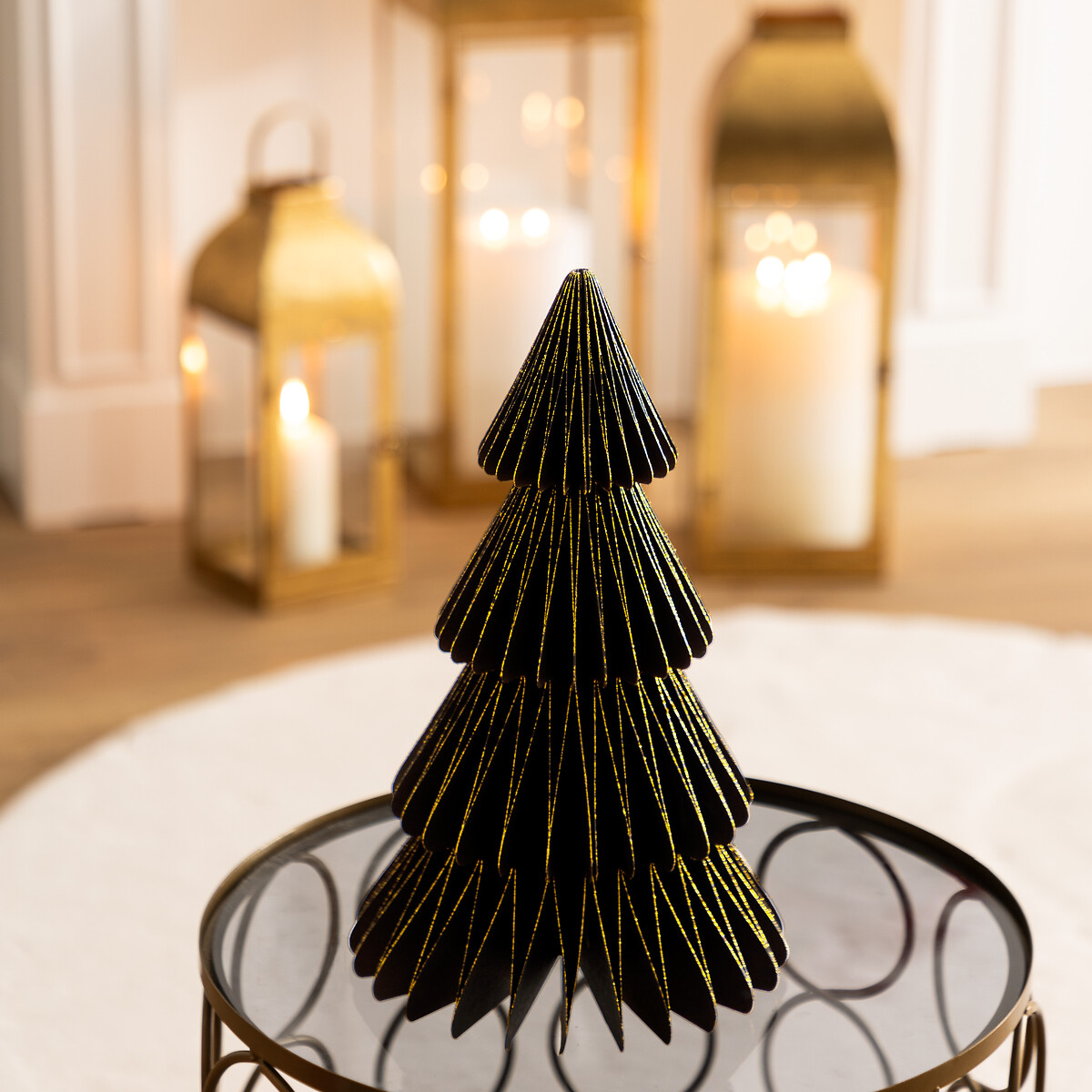 &Aacute;rbol de Navidad decorativo negro 30cm