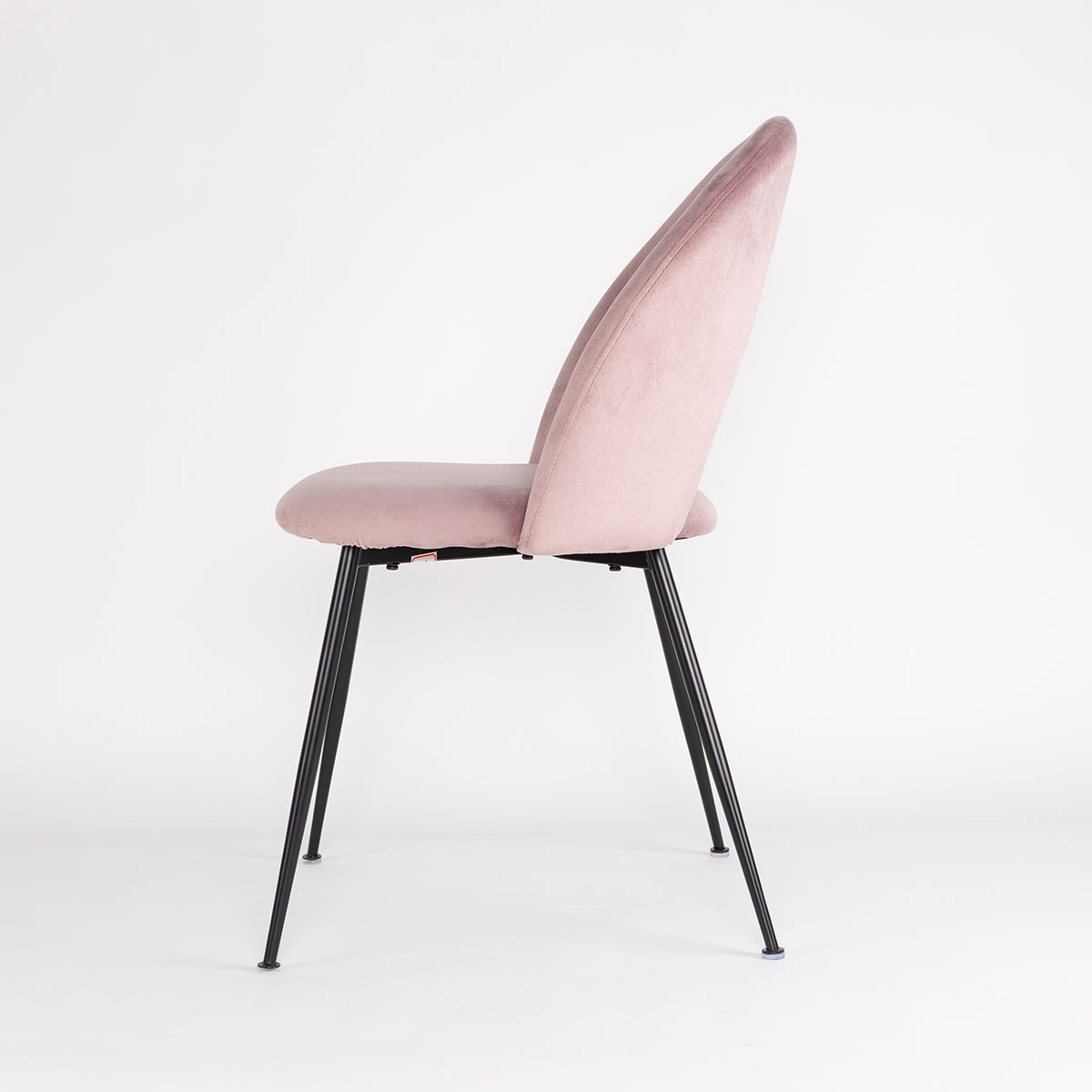 Silla RAVEN de terciopelo rosa