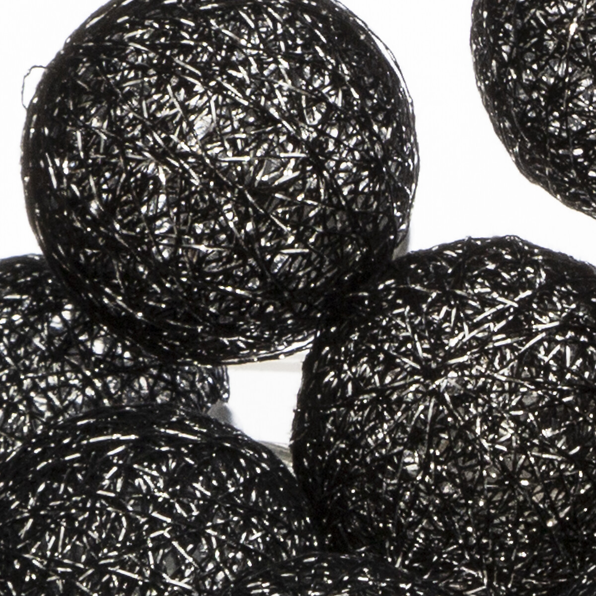 Guirnalda De 10 Bolas Led Negras 6Cm