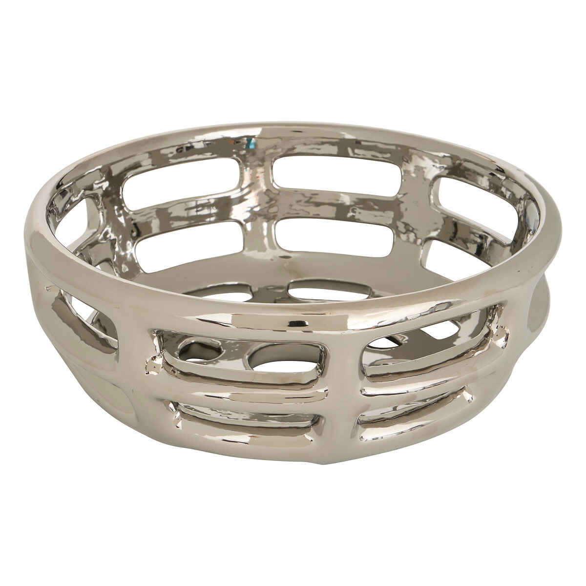 Centro de mesa SKY plateado de poliresina