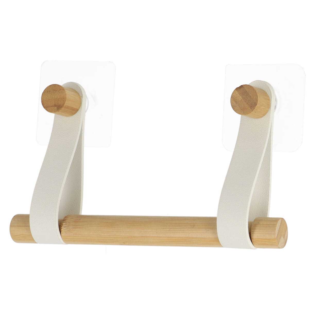 Portarrollos Papel Higiénico Bambú Y Asa
