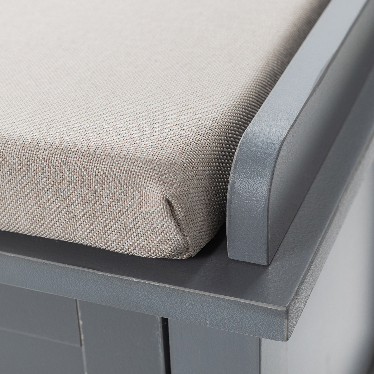 Banco Con Almacenaje Gris