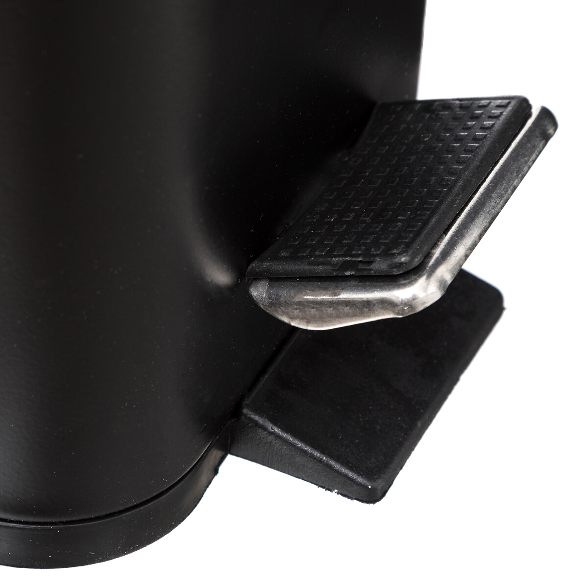 Cubo wc rectangular negro 5L