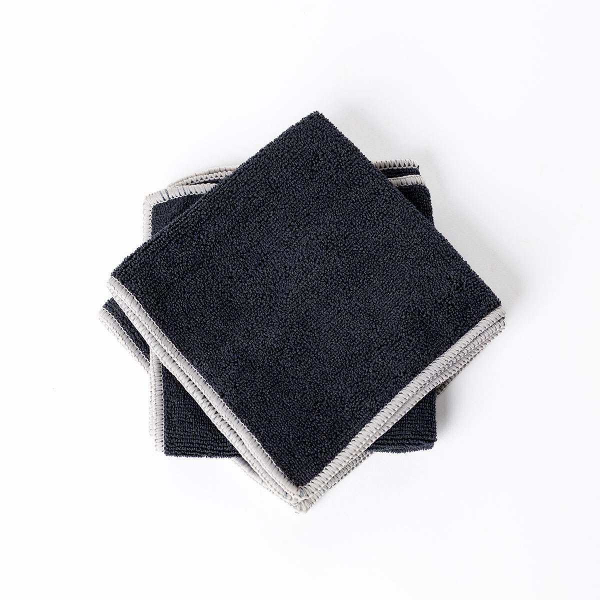 Set 3 bayas microfibra negras 34x34cm