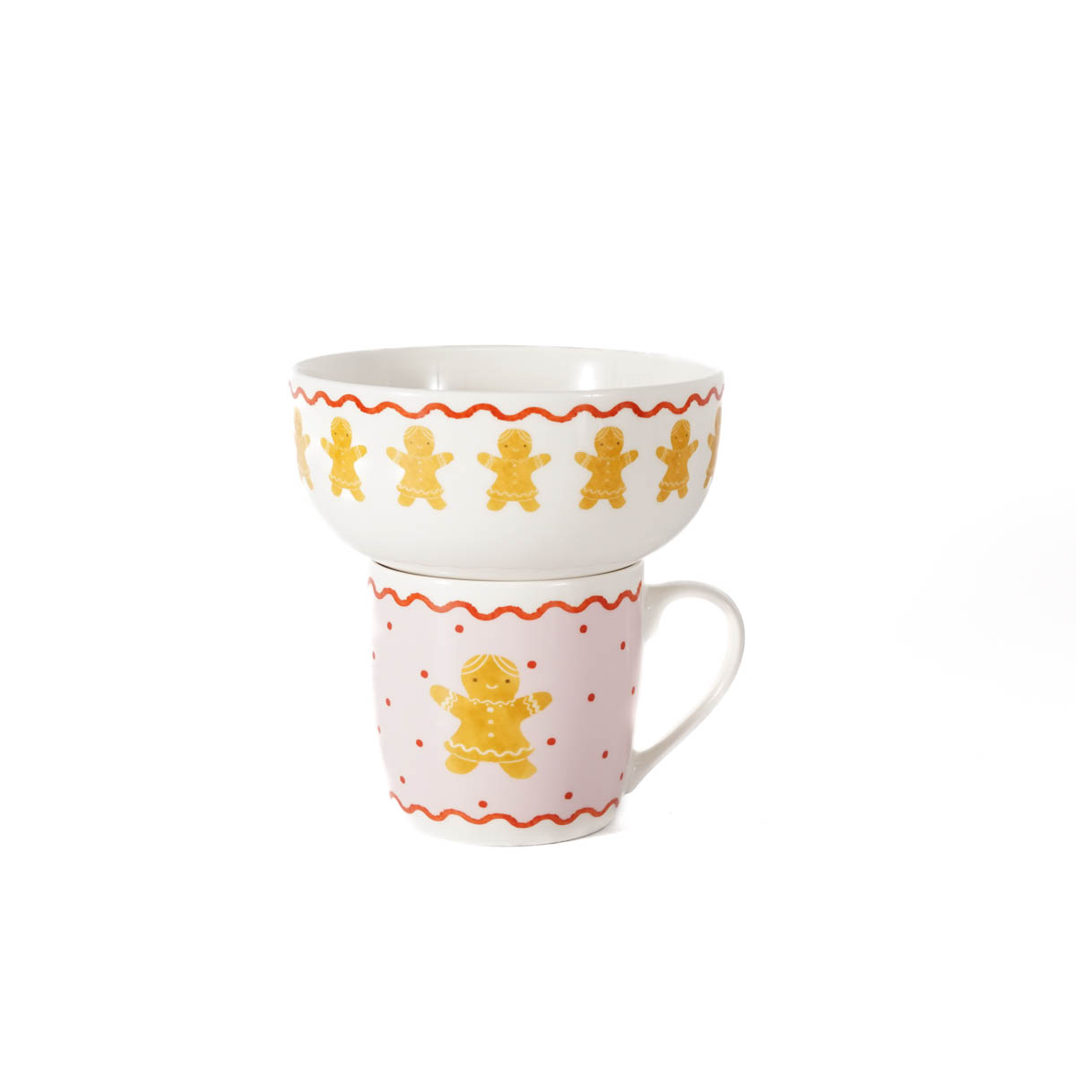 Set de taza y bowl galleta de jengibre