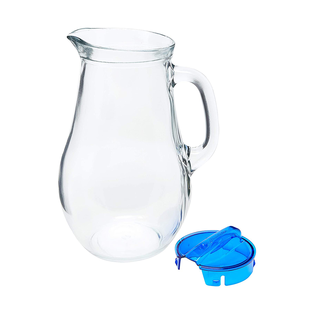 Jarra Bistro C/Tapa De Plástico Azul 