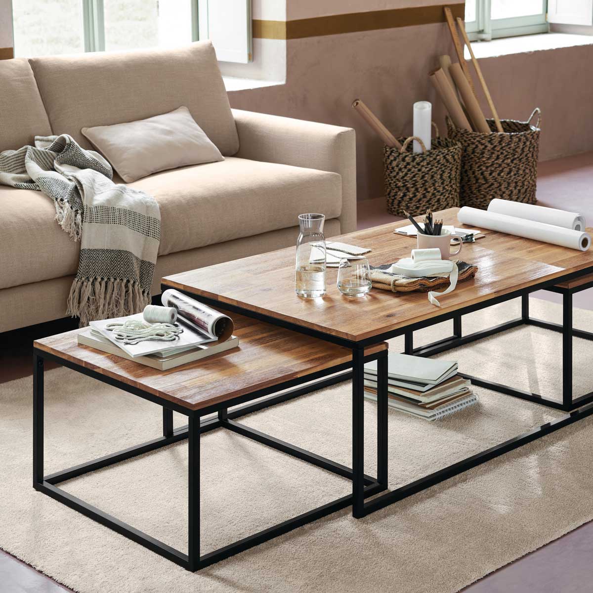 Cesto Seagrass Etnic Com Pegas 32x35cm