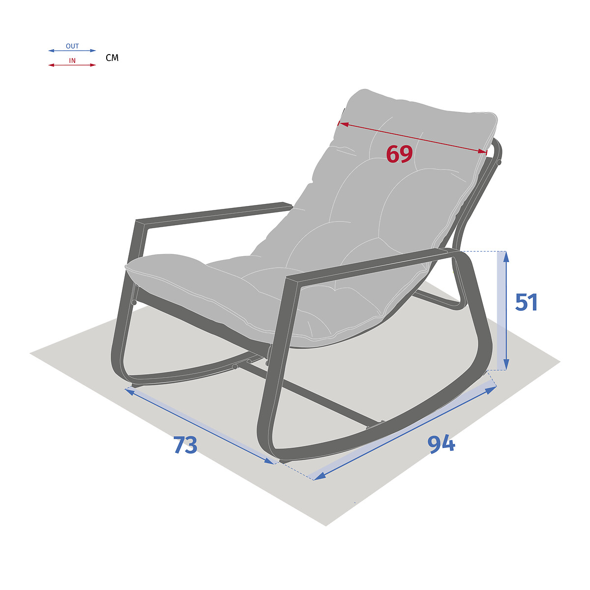 Cadeirão Baloiço Felinio Taupe