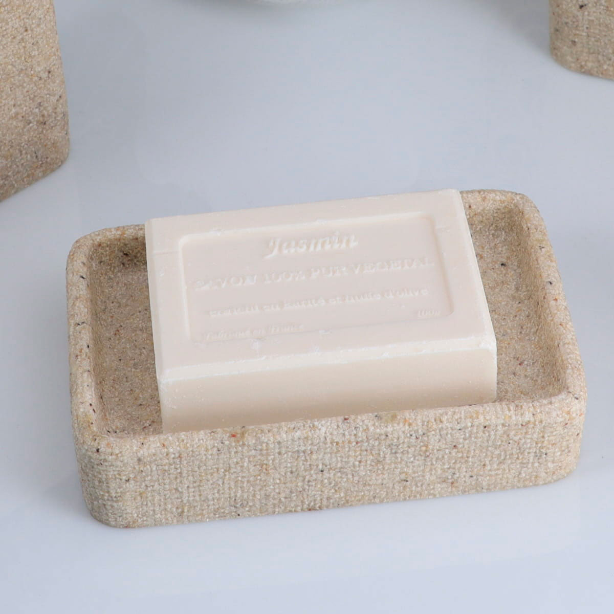 Jabonera de ba&ntilde;o efecto arena