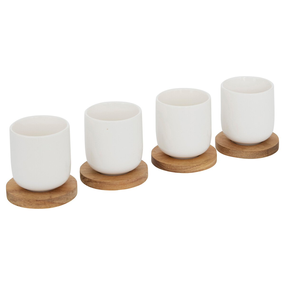 Juego de 4 tazas con base ELEGANCE 10cl