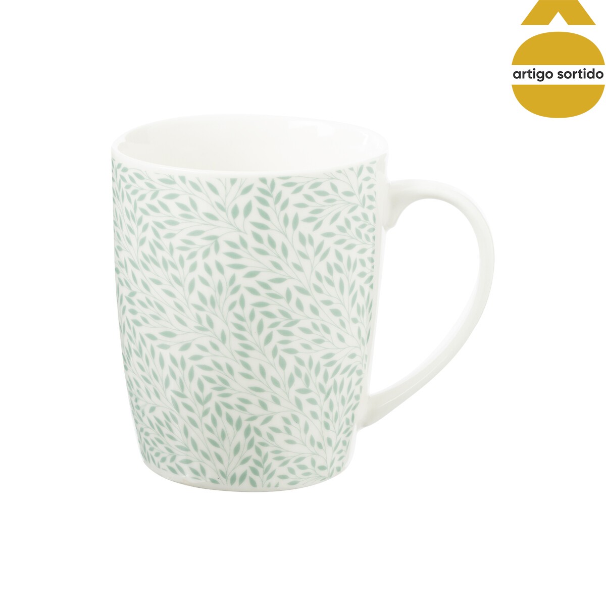 Caneca De Cer&acirc;mica Floral 34cl