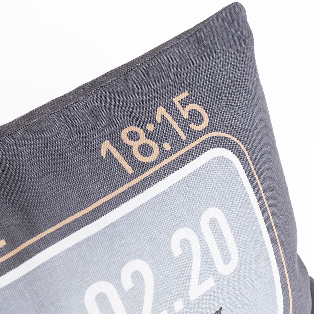 Almohada decorativa gris oscuro 30x50cm