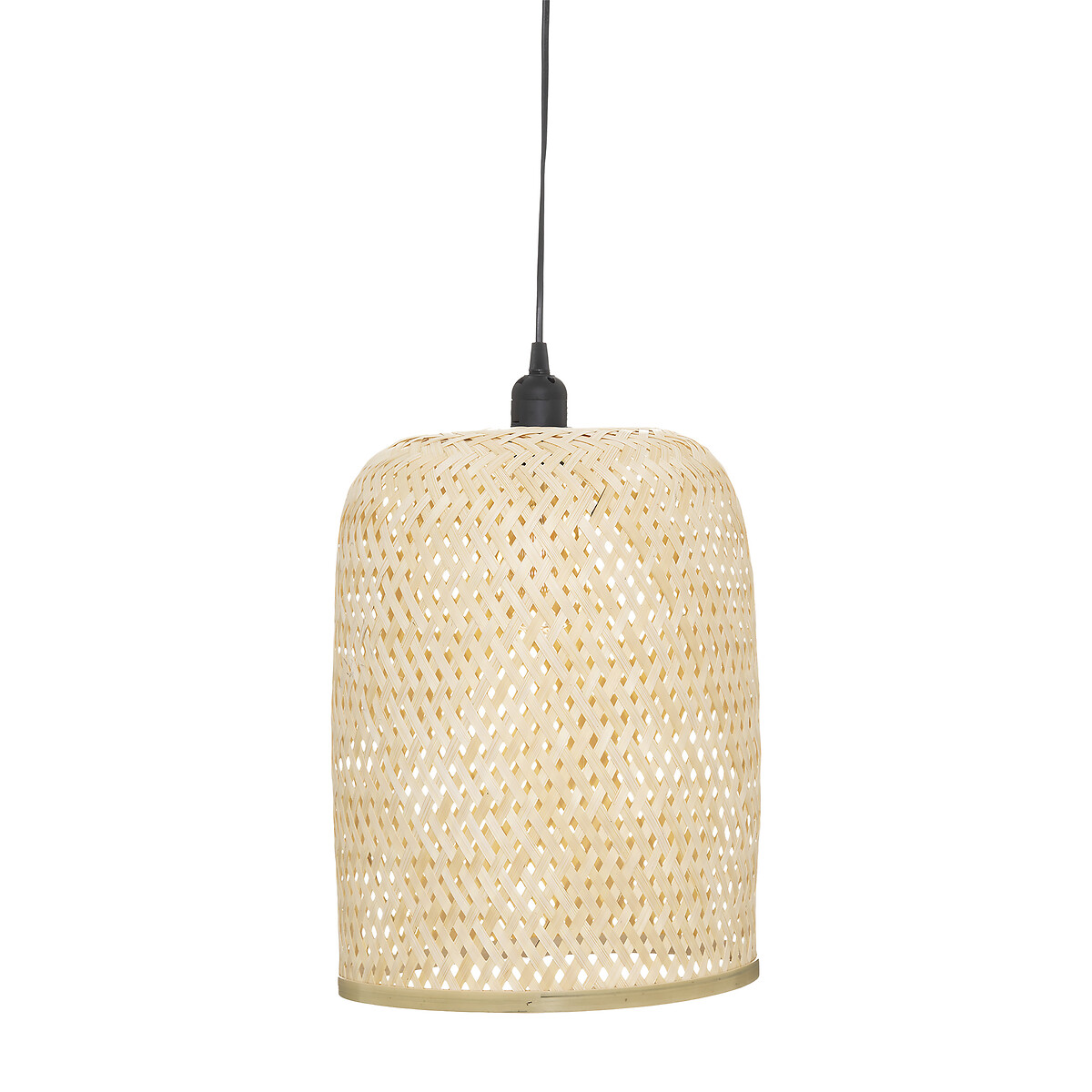 L&aacute;mpara de techo ALI beige de bamb&uacute; 28cm