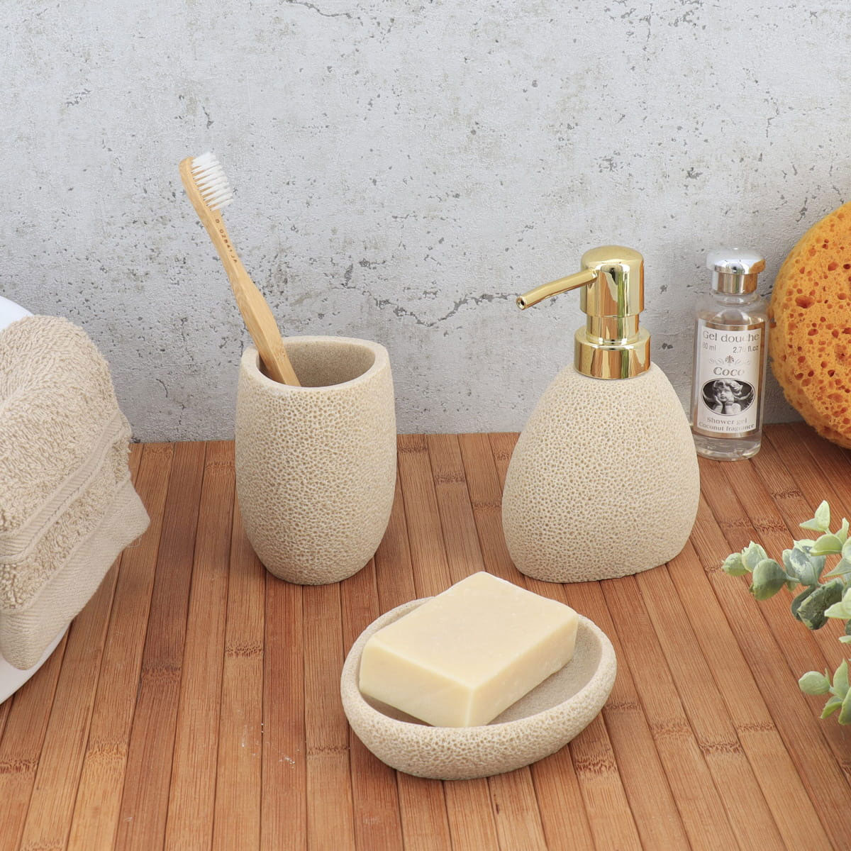 Vaso de wc natural de poliresina